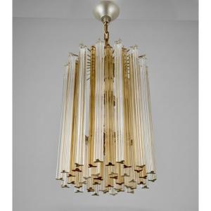 Lustre de Murano, « style » Carlo Scarpa pour Venini, XXe siècle