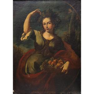 « Allégorie de l'automne », huile sur toile, école piémontaise, XVIIIe siècle