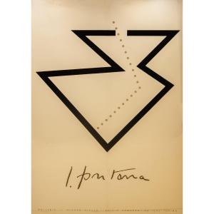 Lucio Fontana, Affiche de la galerie Il Quadro de Biella, 1982