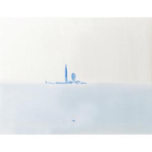 Virgilio Guidi, "venice," Oil On Canvas, 20th Century
