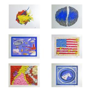 Cracking Art Group - "love Nature" - 6 Serigraphs On Pvc, 1994