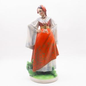 Lenci Torino Ceramic Sculpture "sicily, Piana Dei Greci," By Abele Jacopi, 1936