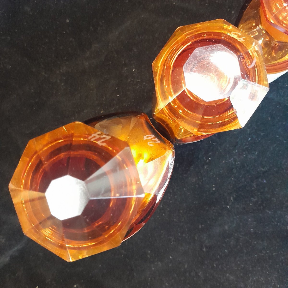 Lot Of 6 Pharmacy Bottles In Brown Blown Glass Late Nineteenth-photo-1