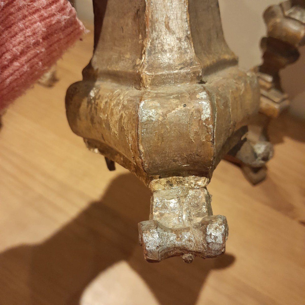 Paire De Pique-cierges, XVIIIème, Bois Argenté-photo-5