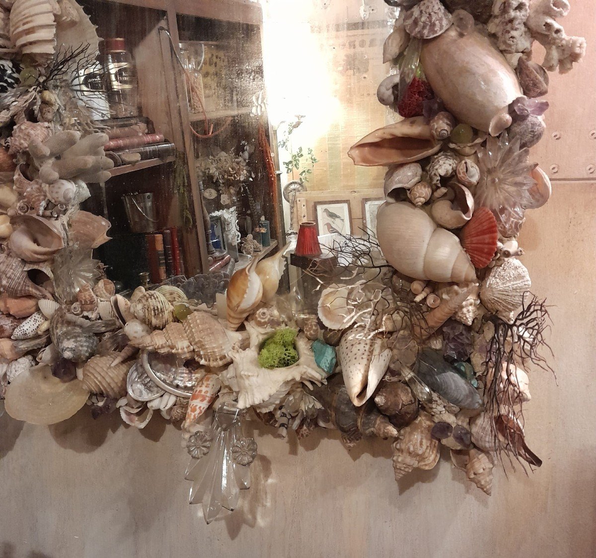 Rocaille Style Shell Mirror, Handmade-photo-2