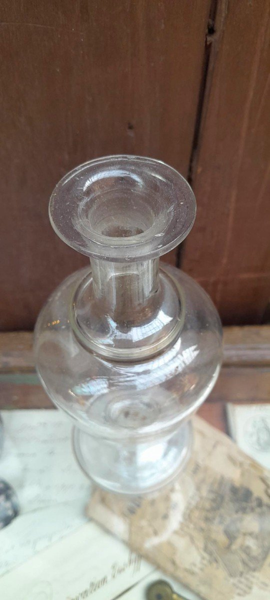 Blown Glass Liqueur Carafe, 18th Century-photo-2