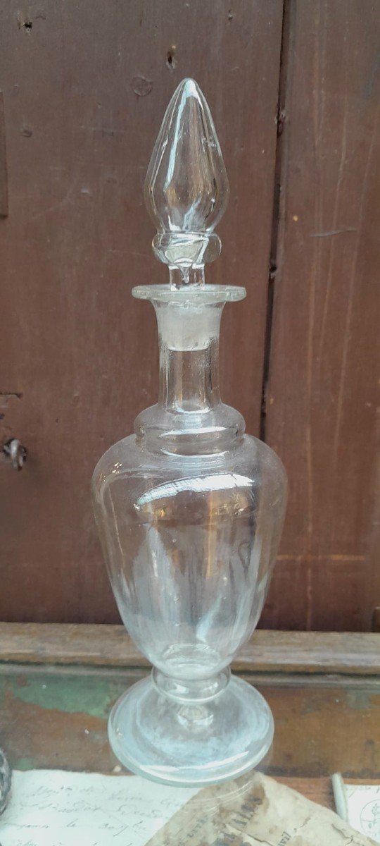 Blown Glass Liqueur Carafe, 18th Century-photo-3