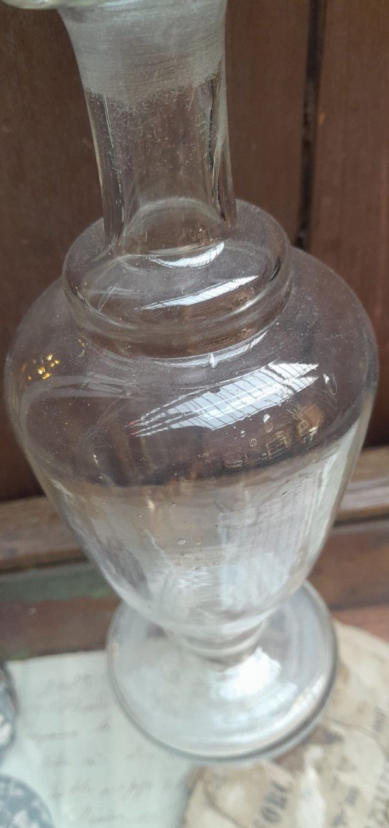 Carafe à Liqueur En Verre Soufflé, XVIIIème-photo-2