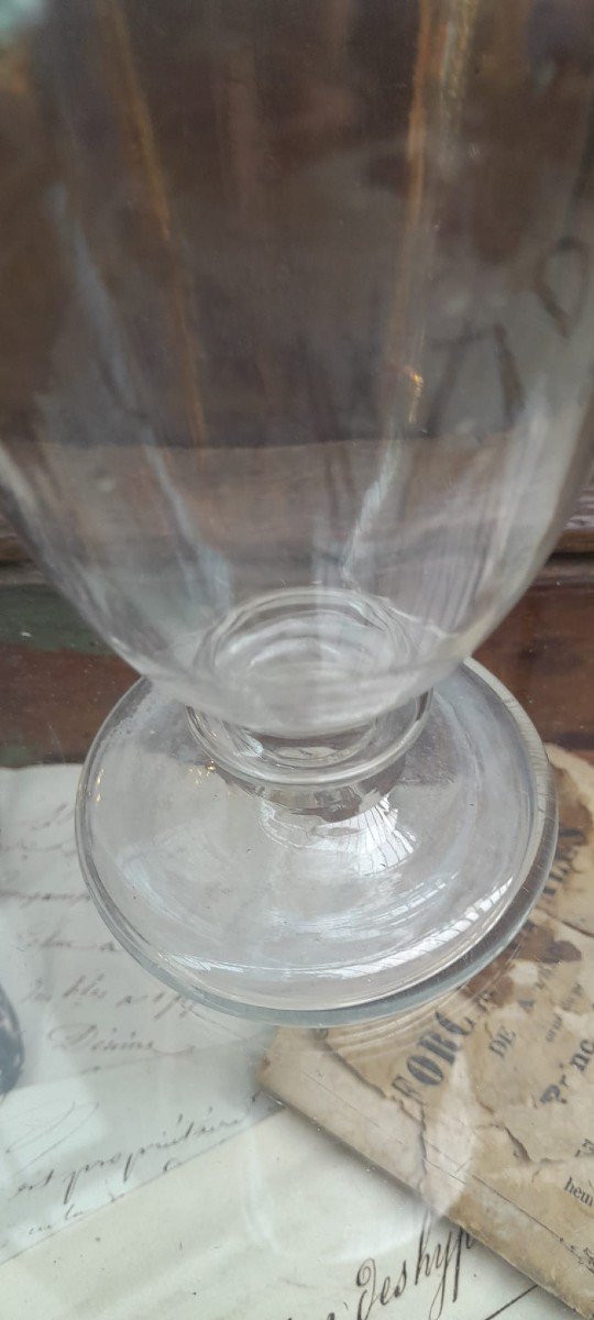 Blown Glass Liqueur Carafe, 18th Century-photo-4
