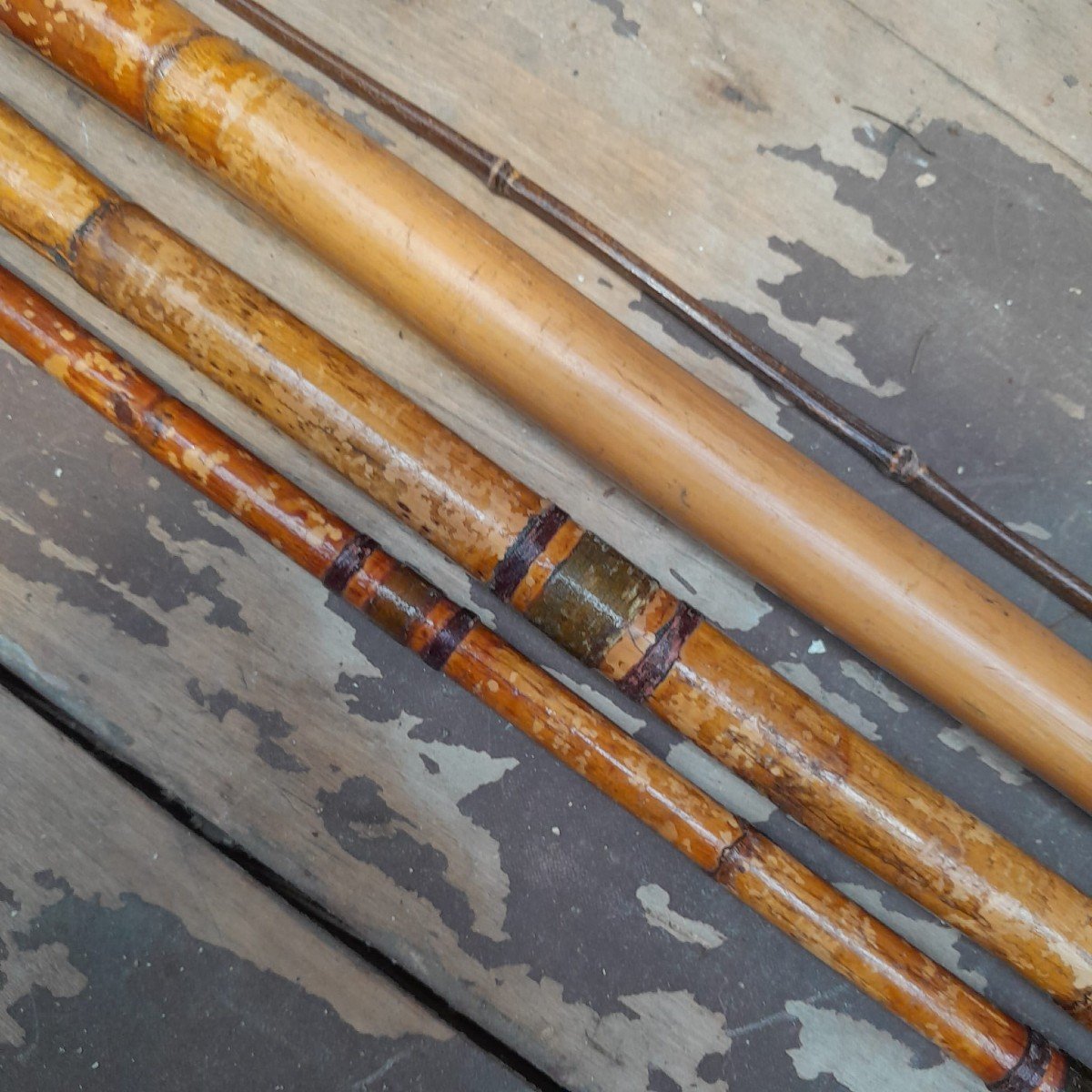 Canne à Pêche Saumon En Bambou, Fin XIXème-photo-3
