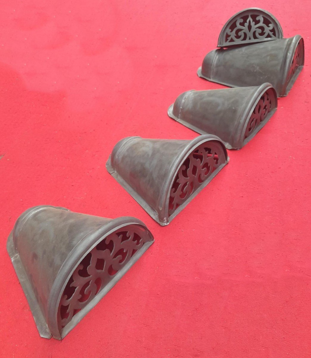Hausmannian Roof Cat Flaps, Zinc, Early 20th Century