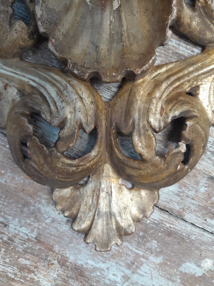 Bénitier En Bois Argenté, Toscane, XVIIIè-photo-4