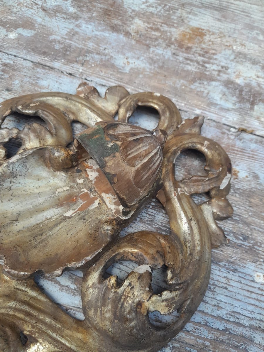 Bénitier En Bois Argenté, Toscane, XVIIIè-photo-2