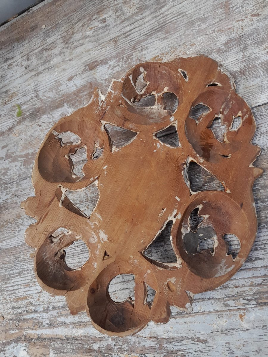 Bénitier En Bois Argenté, Toscane, XVIIIè-photo-4