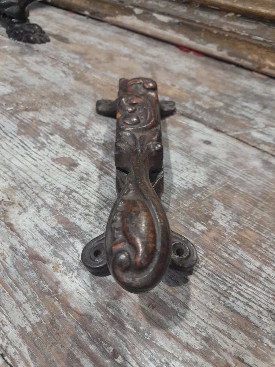 Mâche-bouchon de pharmacie en fonte de fer, XIXÈME-photo-2