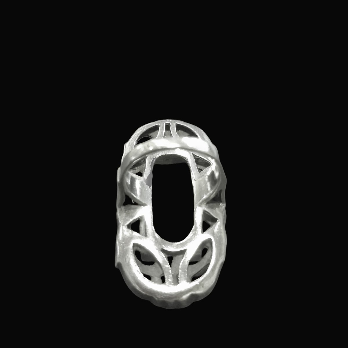 Large Art Deco Ring, 925 Silver, Onyx And Marcasite-photo-4