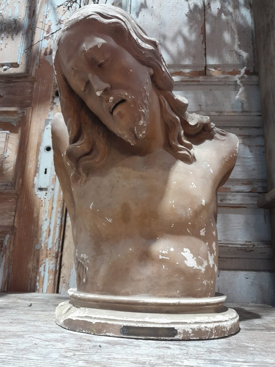 Buste du Christ de la Résignation,  plâtre, XIXÈME-photo-7