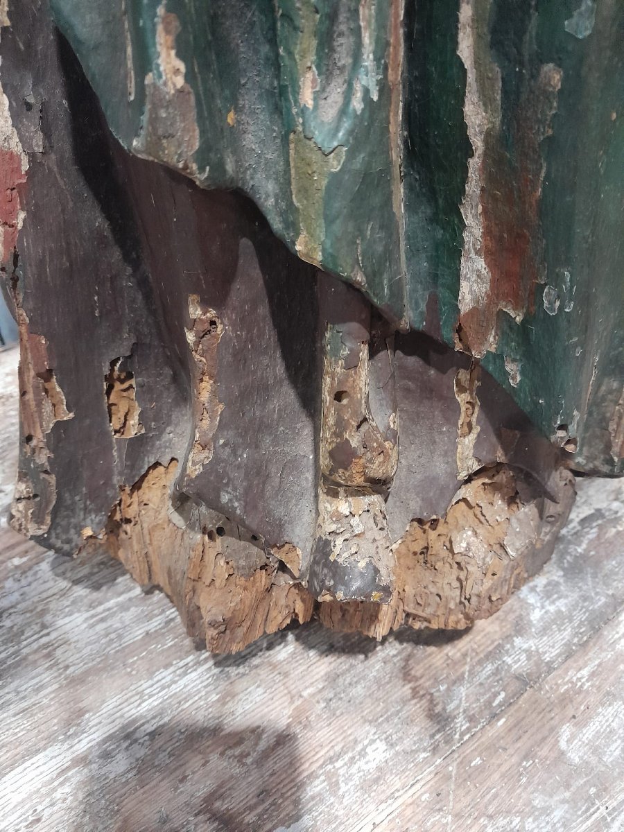 Saint Paul, bois polychrome, XVIIIÈME-photo-3
