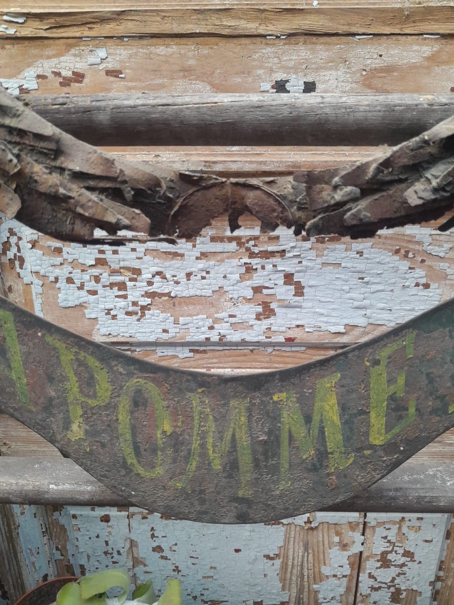 "at The Golden Apple" Sign, 18th Century, Paris, Wrought Iron-photo-4