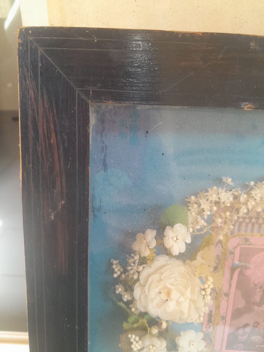 Communion Frame, Napoleon III Period, Blackened Wood.-photo-1