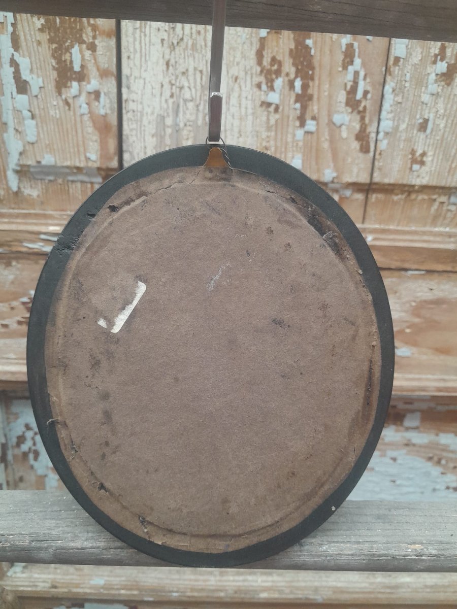 Cadre de deuil en cheveux, Napoléon III, XIXÈME-photo-3