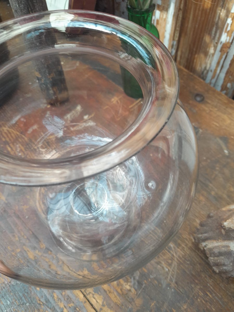 Bocal à sangsues, XIXÈME, verre soufflé-photo-1