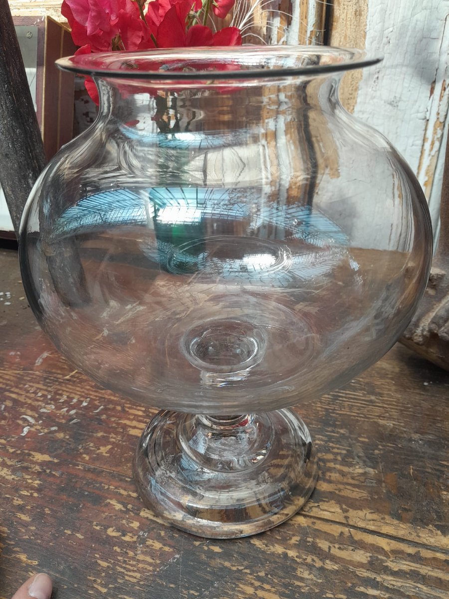 Bocal à sangsues, XIXÈME, verre soufflé-photo-4