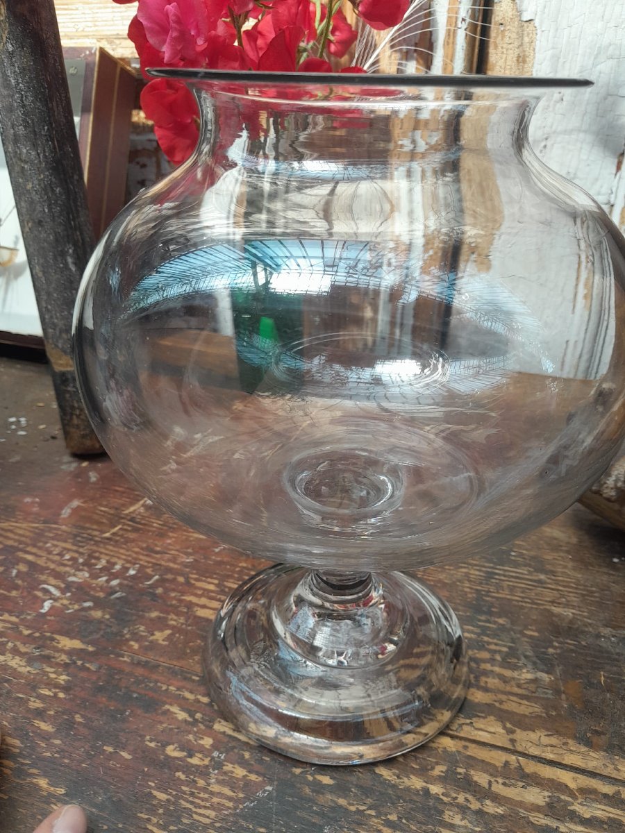 Bocal à sangsues, XIXÈME, verre soufflé-photo-5