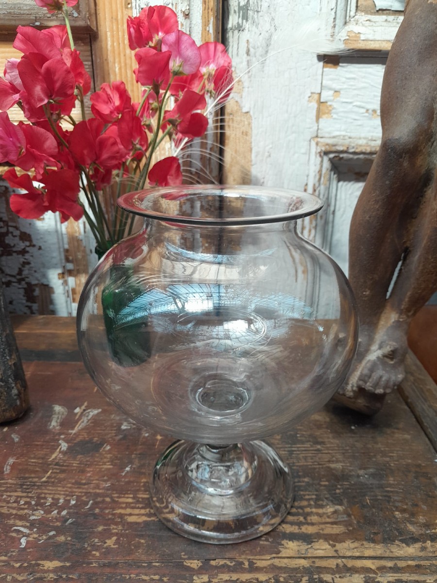 Bocal à sangsues, XIXÈME, verre soufflé