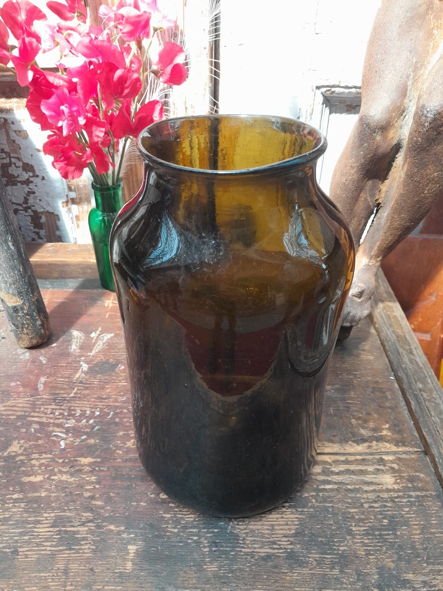 Large Blown Glass Truffle Jar, Early 19th Century