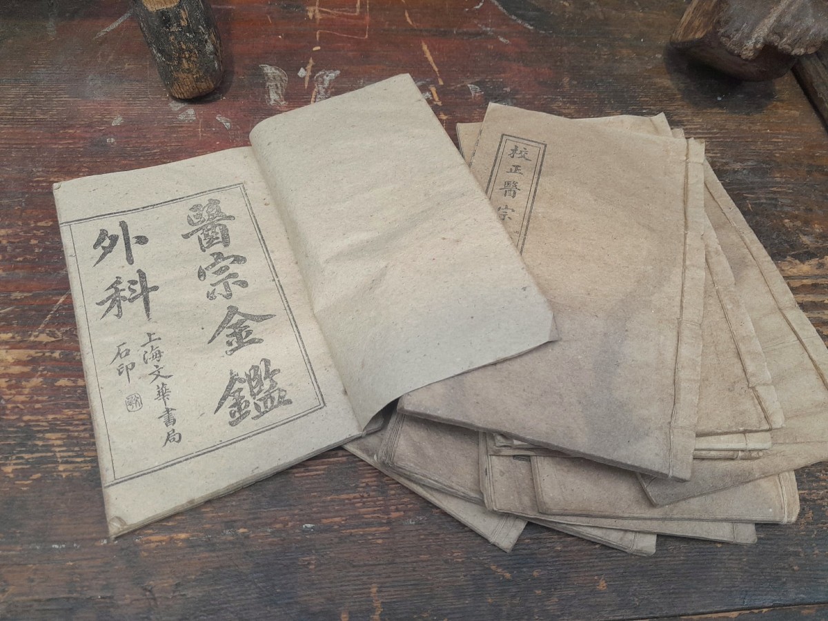 Book By Jinjian Treatise On Traditional Chinese Medicine In 10 Volumes, Circa 1920