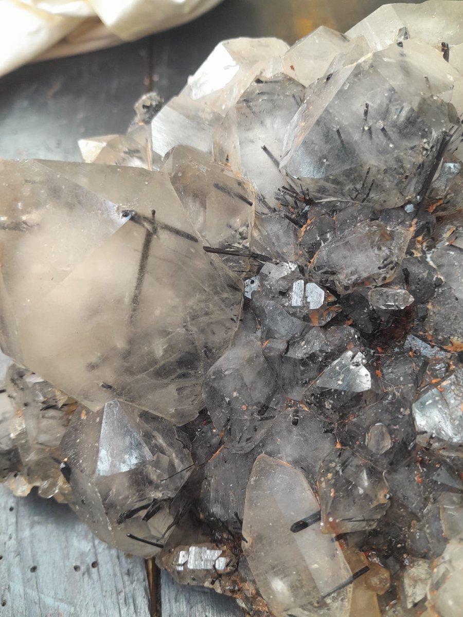 Quartz, Phantom Quartz, And Black Tourmaline Inclusion-photo-1