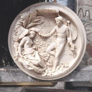 Tondo Carved In Bas-relief, Ew Wyon, 1848, Marble