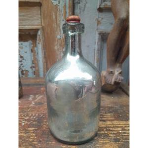 Flacon en verre soufflé mercurisé, XIXÈME