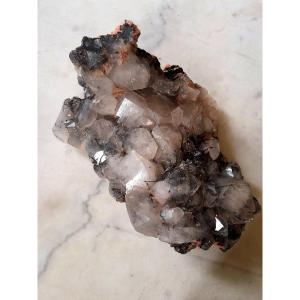 Quartz, Phantom Quartz, And Black Tourmaline Inclusion