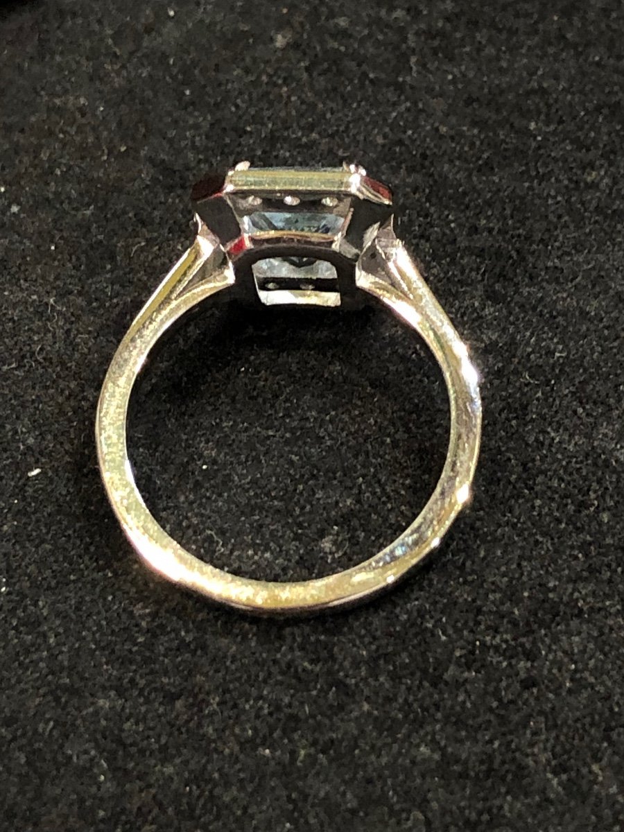 Aquamarine And Diamond Pave Ring-photo-4