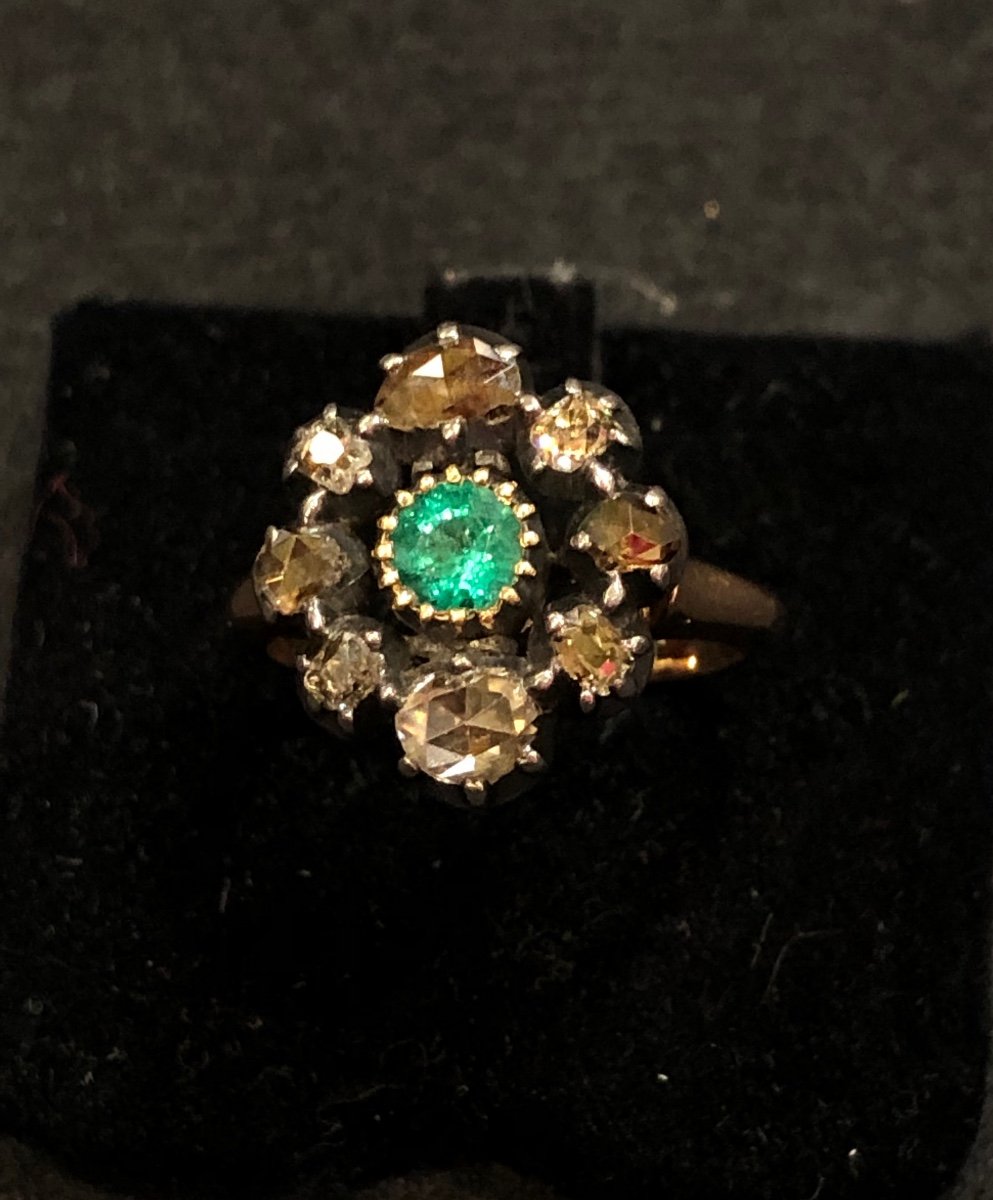 Niii Roses Diamond And Emerald Ring-photo-2