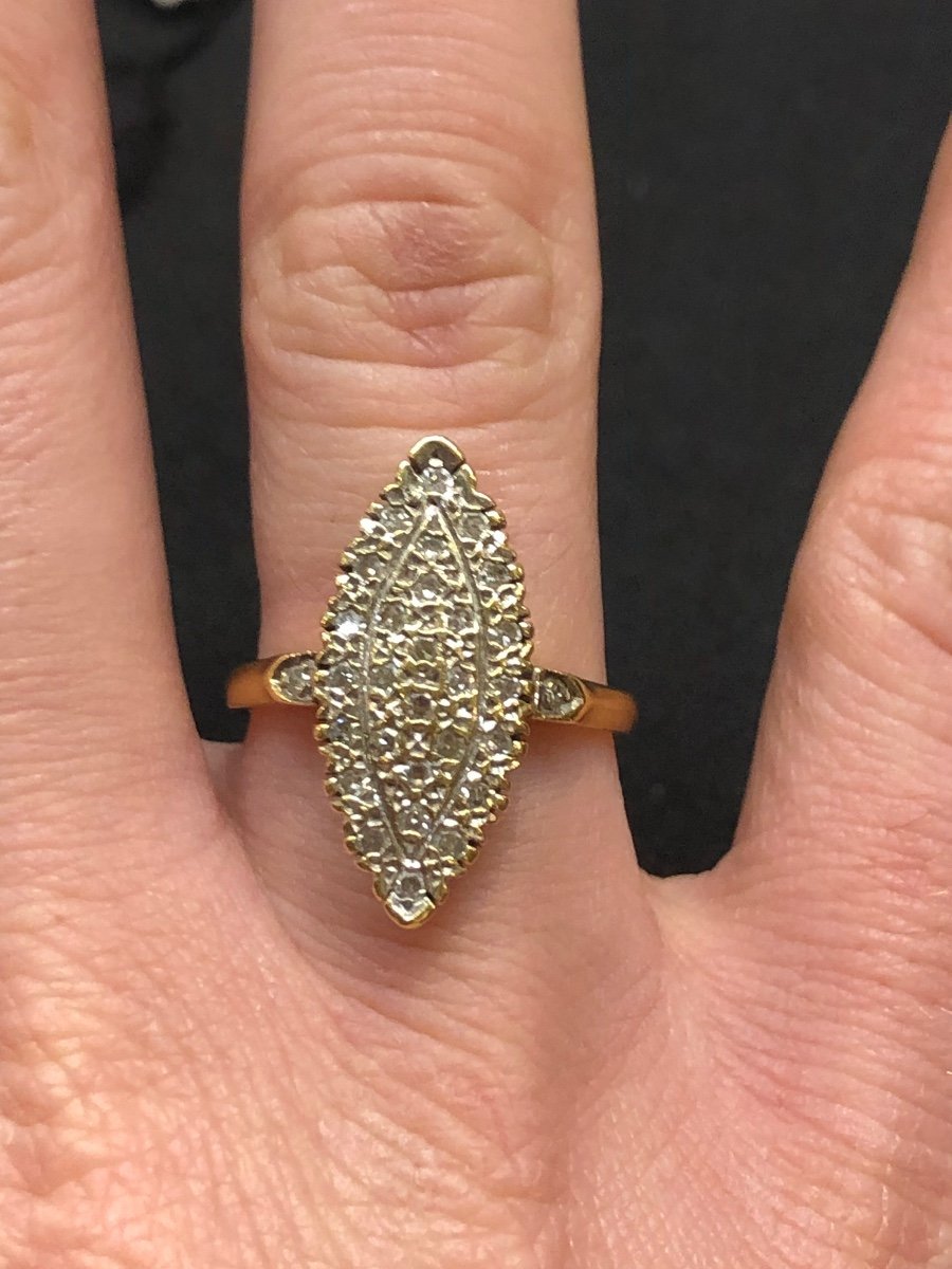 Bague Marquise Diamants -photo-2