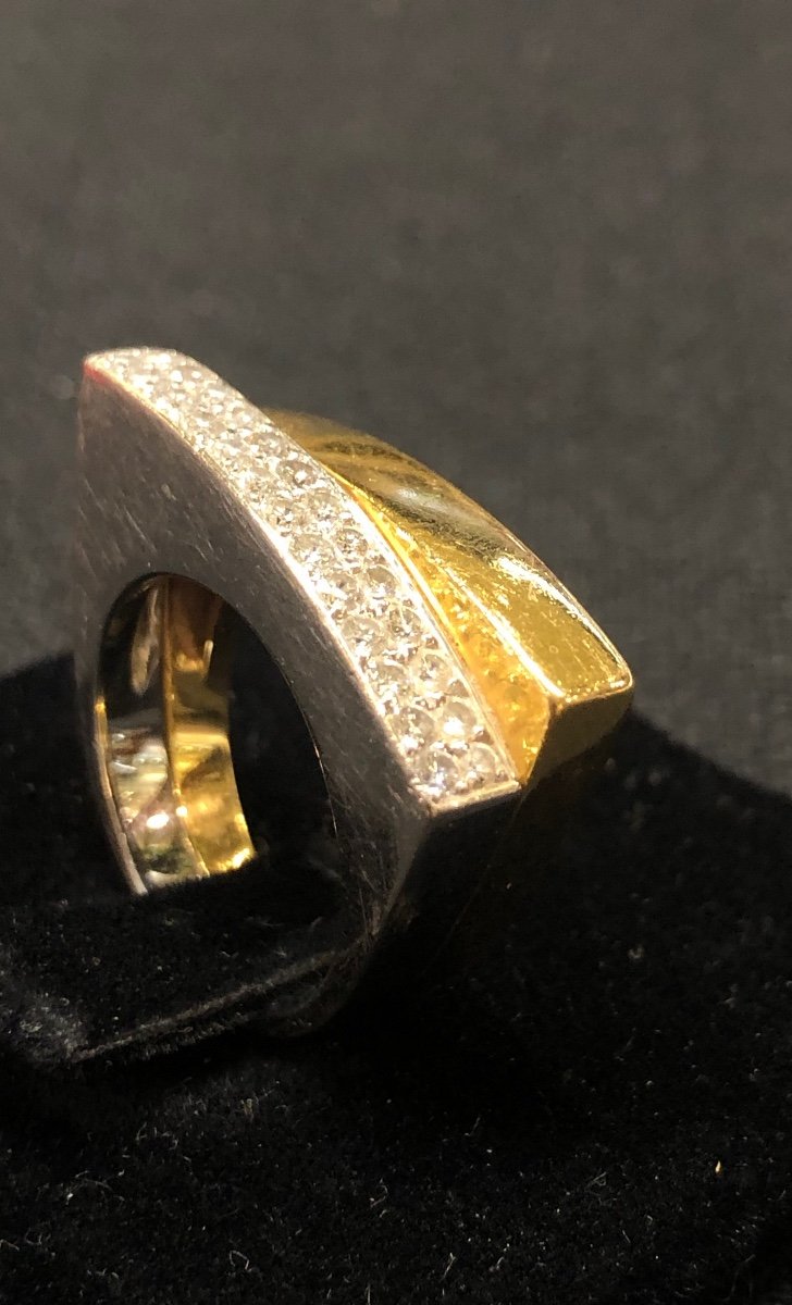 Bague asymétrique diamants-photo-3