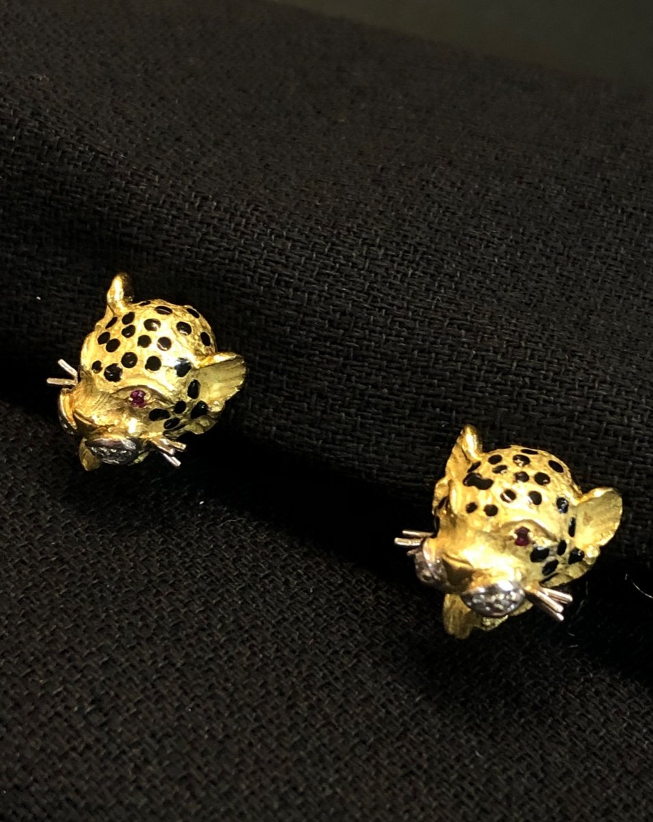 A Pair Of Panther Earrings
