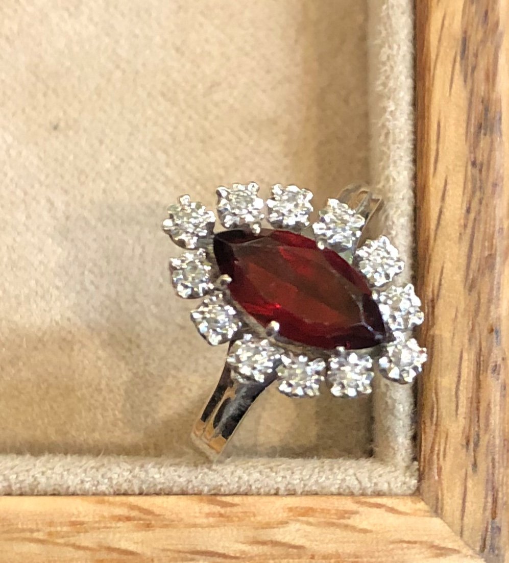 Marquise Garnet And Diamond Ring-photo-5
