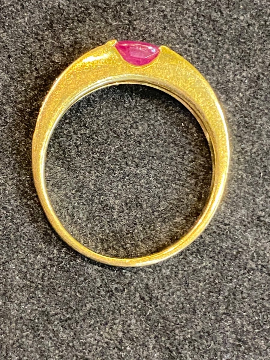 Ruby And Diamond Line Ring-photo-4