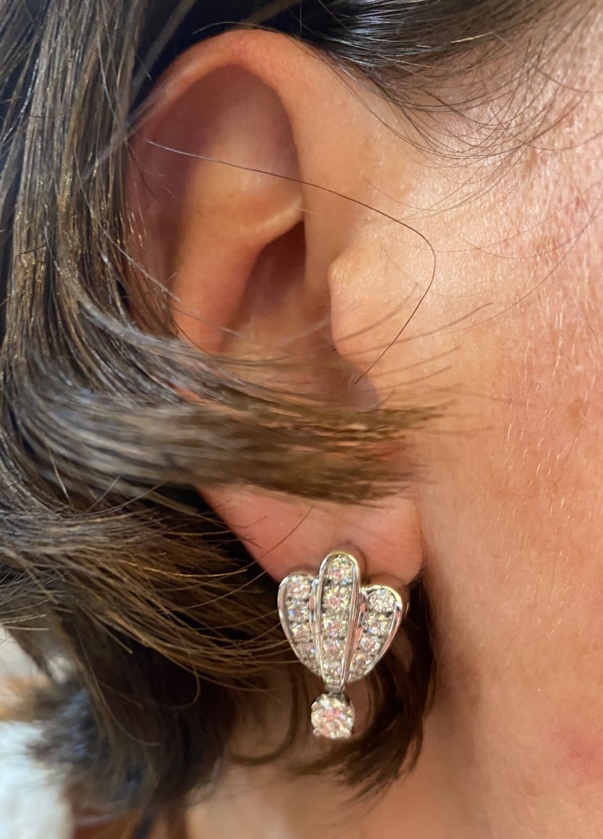 Une Paire De Boucles d’oreilles diamants -photo-4
