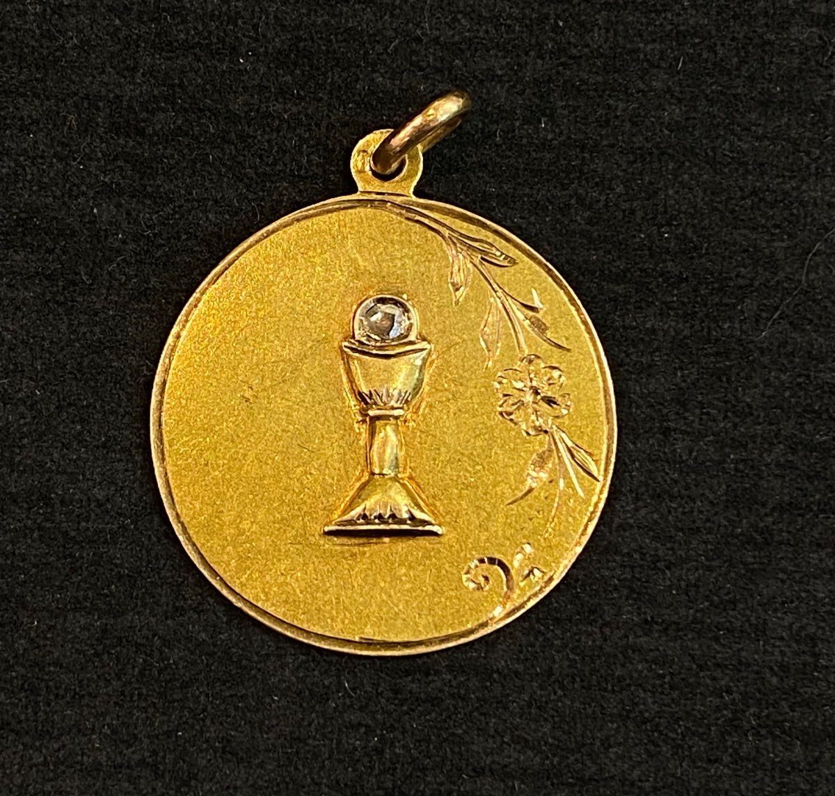 Diamond Rose Communion Medal