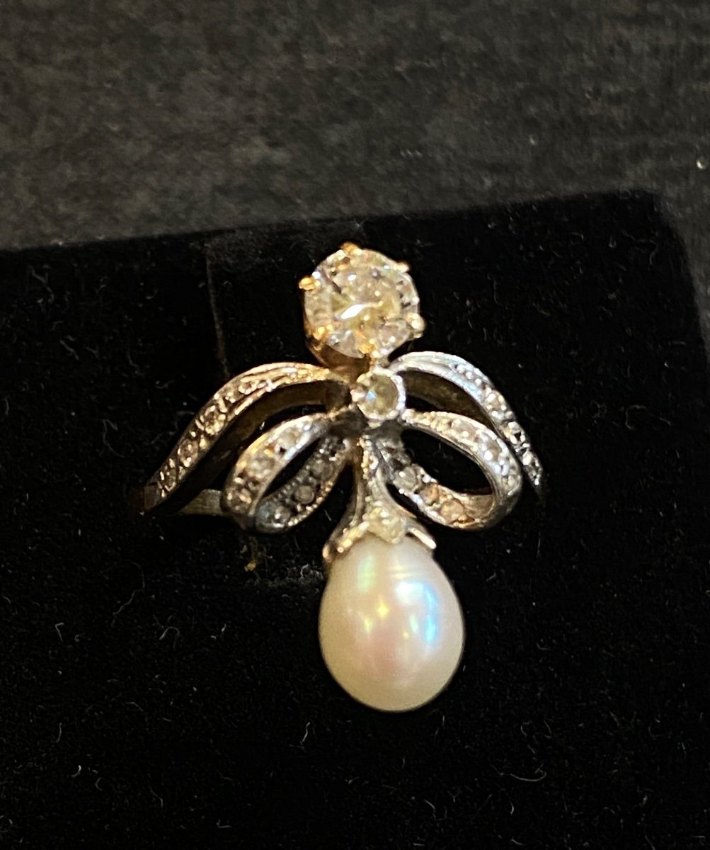 Bague Duchesse Perle Et Diamants -photo-4