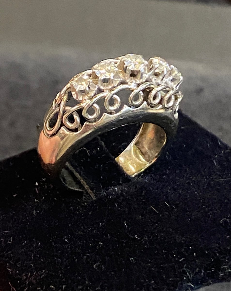 Bague Bandeau Diamants -photo-4