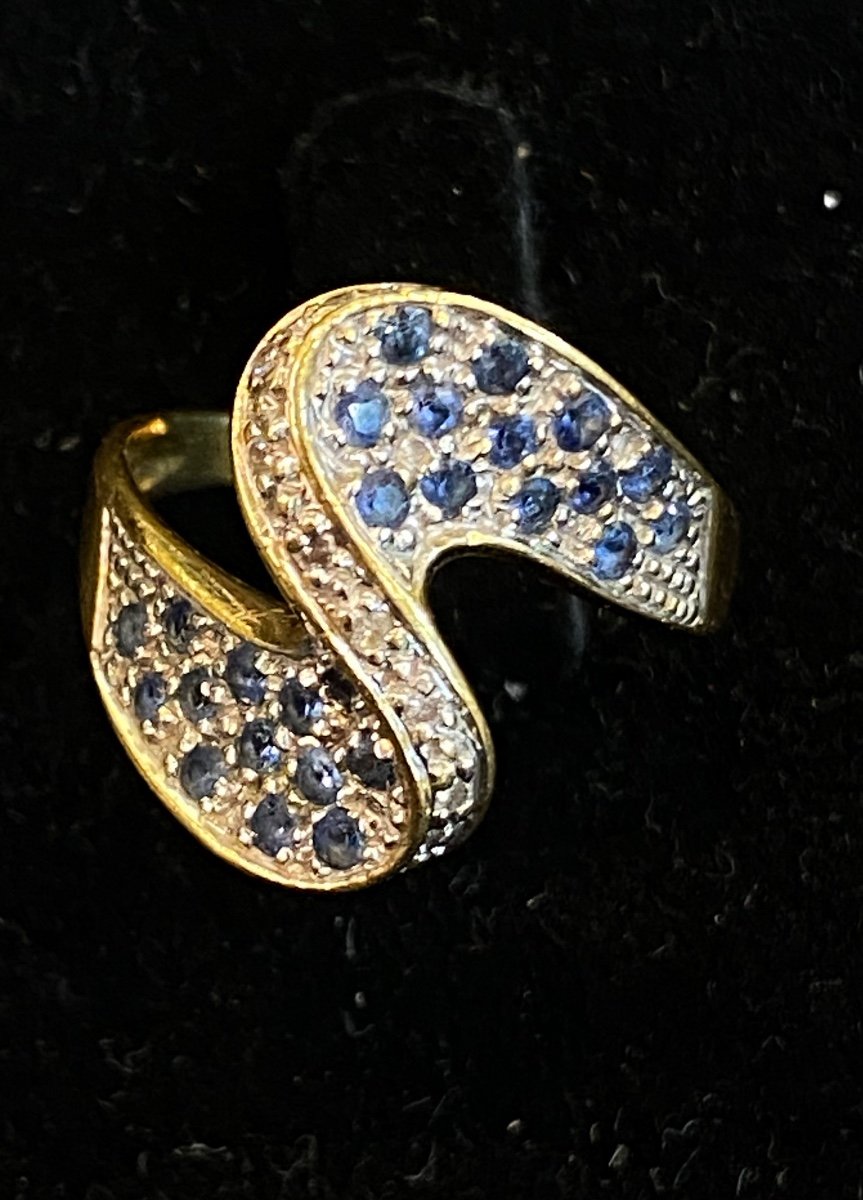 Bague Virage Saphirs Et Diamants 