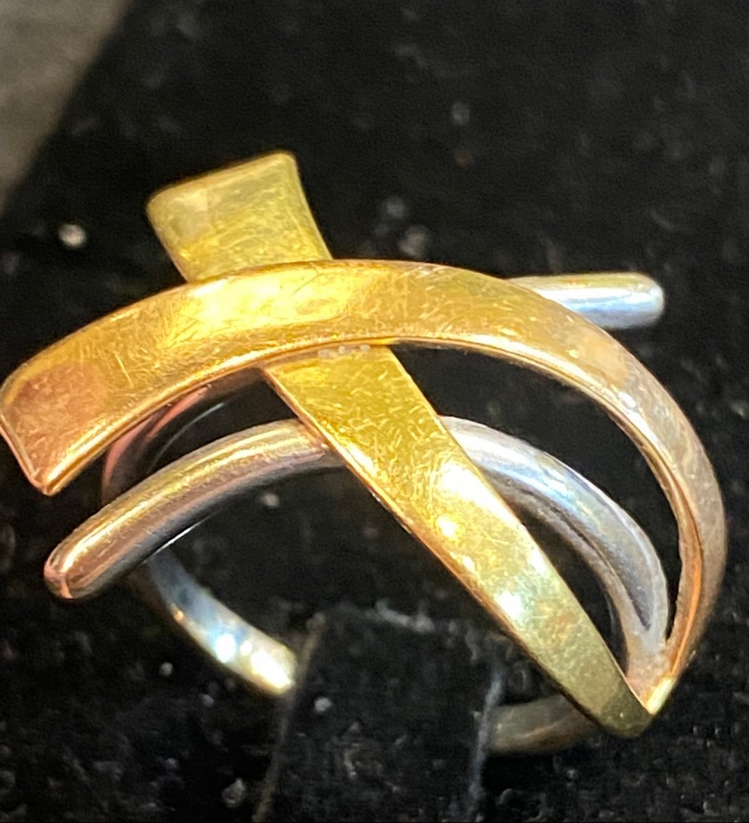 Three-tone Interlaced Ring-photo-2