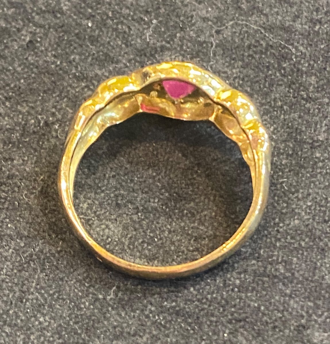 Ruby And Diamond Braided Ring-photo-3