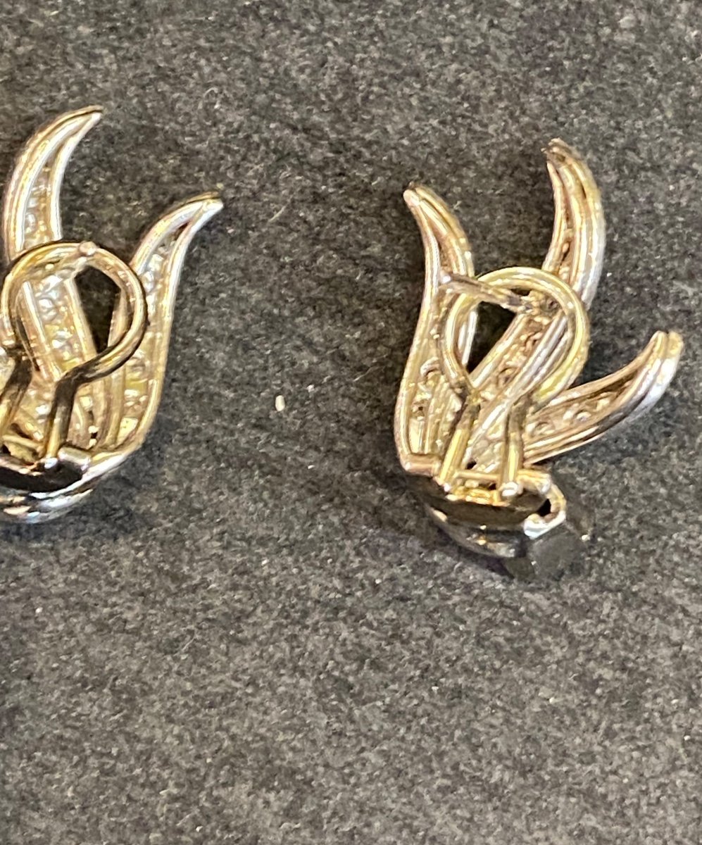 A Pair Of Emerald And Diamond Earrings -photo-4